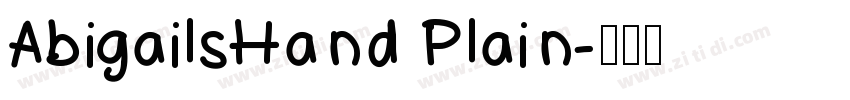 AbigailsHand Plain字体转换